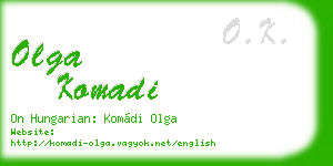 olga komadi business card